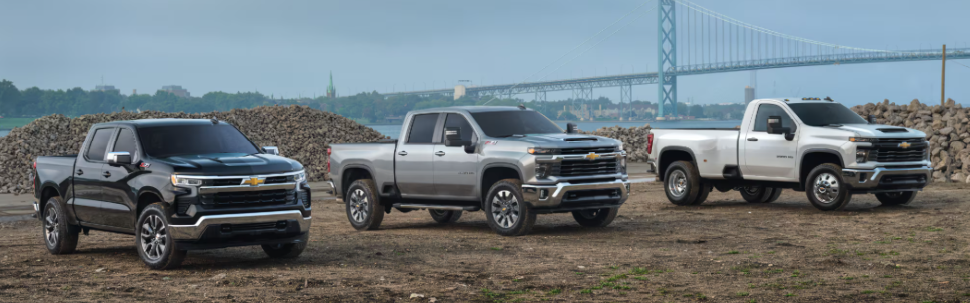 Lineup of commercial work trucks - Gandrud Chevrolet in Green Bay WI