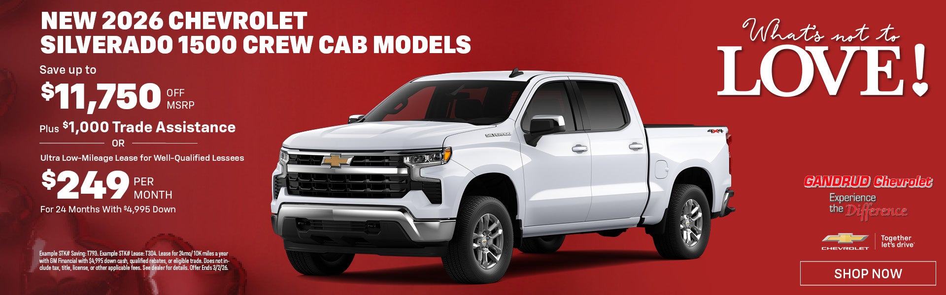 NEW 2026 CHEVROLET SILVERADO 1500 CREW CAB MODELS
