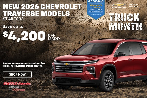 NEW 2026 CHEVROLET TRAVERSE MODELS