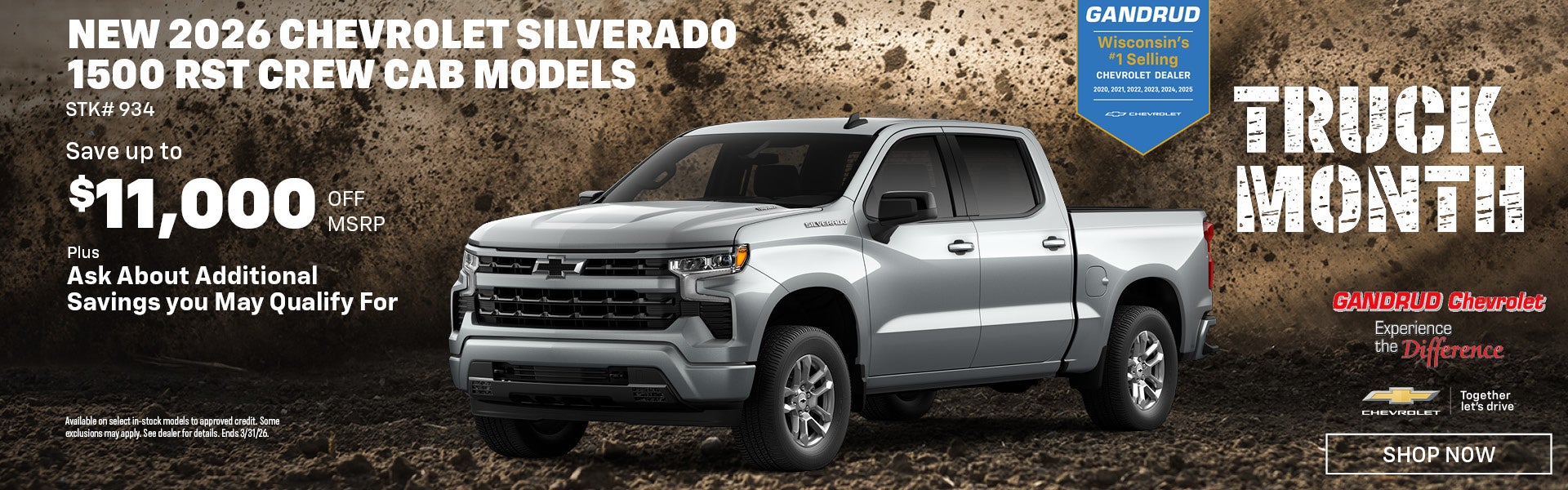 NEW 2026 CHEVROLET SILVERADO 1500 RST CREW CAB MODELS