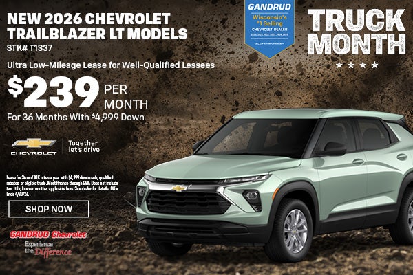 NEW 2026 CHEVROLET TRAILBLAZER LT MODELS