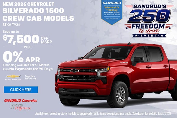 NEW 2026 CHEVROLET SILVERADO 1500 CREW CAB MODELS